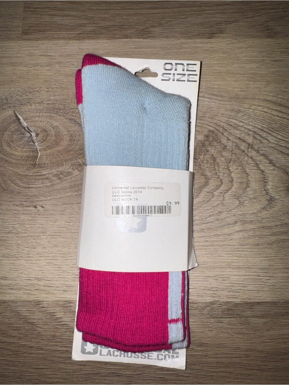 One Size Light Blue & Pink Universal Lacrosse Company Socks